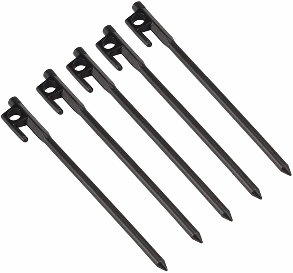 Piquets de Tente 10 pièces, Tente de Camping, piquets de Tente en métal pour Le Camping, la randonnée, la randonnée/équipement de Brousse/Noir