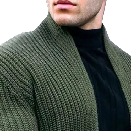 Men's Casual Slim Fit Knitwear Sweater Button Down Cardigan Solid Sweater Shawl Collar Knitted Pockets Sweaters2
