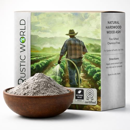 Natural Wood Ash Fertilizer for Plants Organic Soil Amendment for Garden Lawn Compost Indoor Outdoor Plants Potassium Rich Plant Nutrients