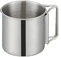 Caneca de Aço Inox 304, 500ml, Dobrável, para Camping e Atividades ao Ar Livre