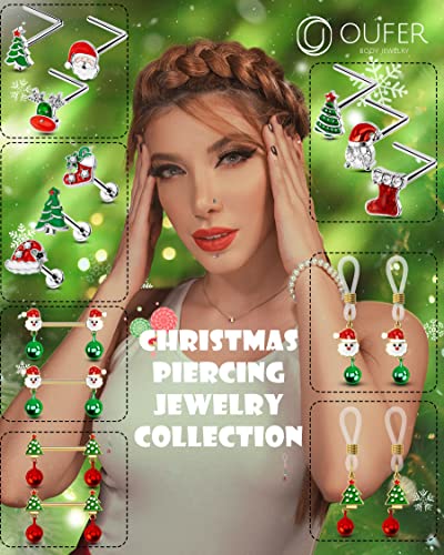 Oufer Fake Nipple Piercings Jewelry, Christmas Day Non Nipple Rings, Adjustable Nipple Piercing Bars, Faux Nipple Jewelry For Women Men #TOP5