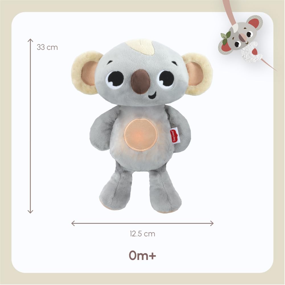 Tiny Love Koala Peluche Che Respira, Peluche Neonato, 0+ Mesi, Giocattolo con Movimento Calmante, Musica, Rumori Bianchi e Luci, Lavabile in Lavatrice, Ricarica USB-C, Collezione Boho Chic
