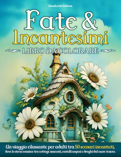 Fate & Incantesimi – Libro da Colorare: Un viaggio rilassante per adulti tra 50 scenari incantati, dove lo stress svanisce tra cottage nascosti, castelli sospesi e draghi dal cuore tenero.