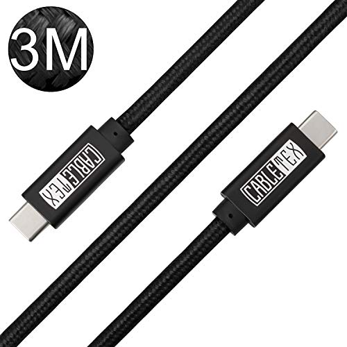 Cable USB C de 3 Metros, 100 W, para MacBook Pro, Oculus Quest Link, 10 GBit/s, Transferencia de Datos, Tipo C, USB 3.1 Gen 2