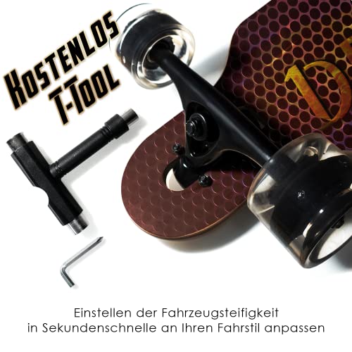 Longboard DREARK 42 Zoll für Erwachsene und Jugendliche