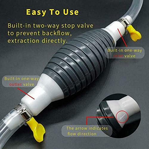 Image of AL- FALAH Fuel Transfer Pump Kit Tank Sucker Newest High Flow Hand Pump Portable Manual Car Fuel Transfer Pump for Petrol Diesel Oil Liquid Water Fish Tank