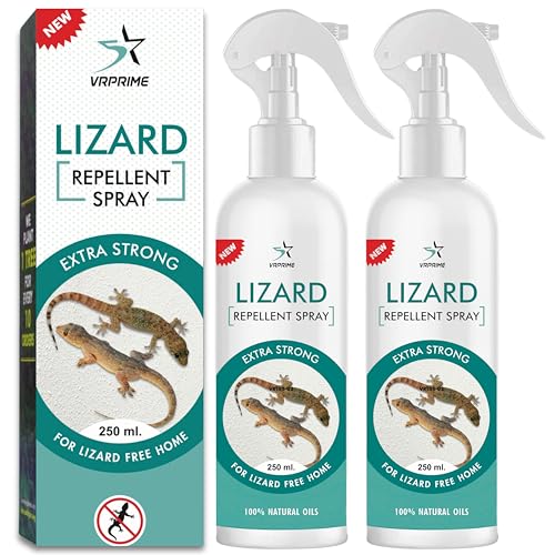 Image of VRPRIME Lizard Repellent for Home Spray Pest Control | Made with Plants Oil, Natural Non Toxic, Irritant-Free, Chemical-Free | Baby Safe Plant Safe (250 ML) (Peppermint) (Pack of 2)