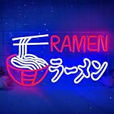 Ramen Neonschild, LED-Neonlicht-Schilder für Wanddekoration, dimmbare Kunstdekoration, Happy Birthday, Neonlichtschild für Restaurant, Geschäft, Küche, Zuhause, Bar, Café, Esszimmer, Weihnachten, 15,7