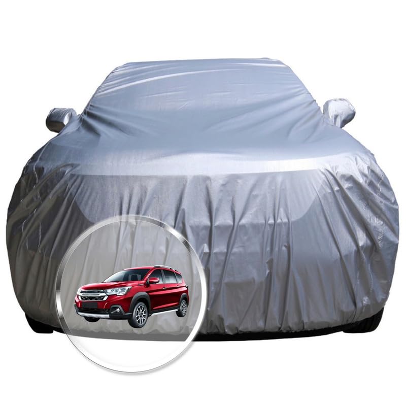 Image of NEODRIFT 'CrystalTech' Car Cover for Maruti Suzuki XL6 D-A (100% Water-Resistant, All Weather Protection, Tailored Fit, Multi-Layered & Breathable Fabric) (Colour: Crystal Silver) (Model: 2022-2026)