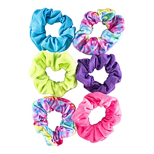 Scrunchies - Hair Accessories - 6 Pcs Colorful Assorted Hair Scrunchies- Hair Ties - Hair Accessories for Woman - Hair Accessories for Girls - Soft Ponytail Holder - Perfect for Thick Curly Thin Long Short Wet or Dry Hair - Luv Her