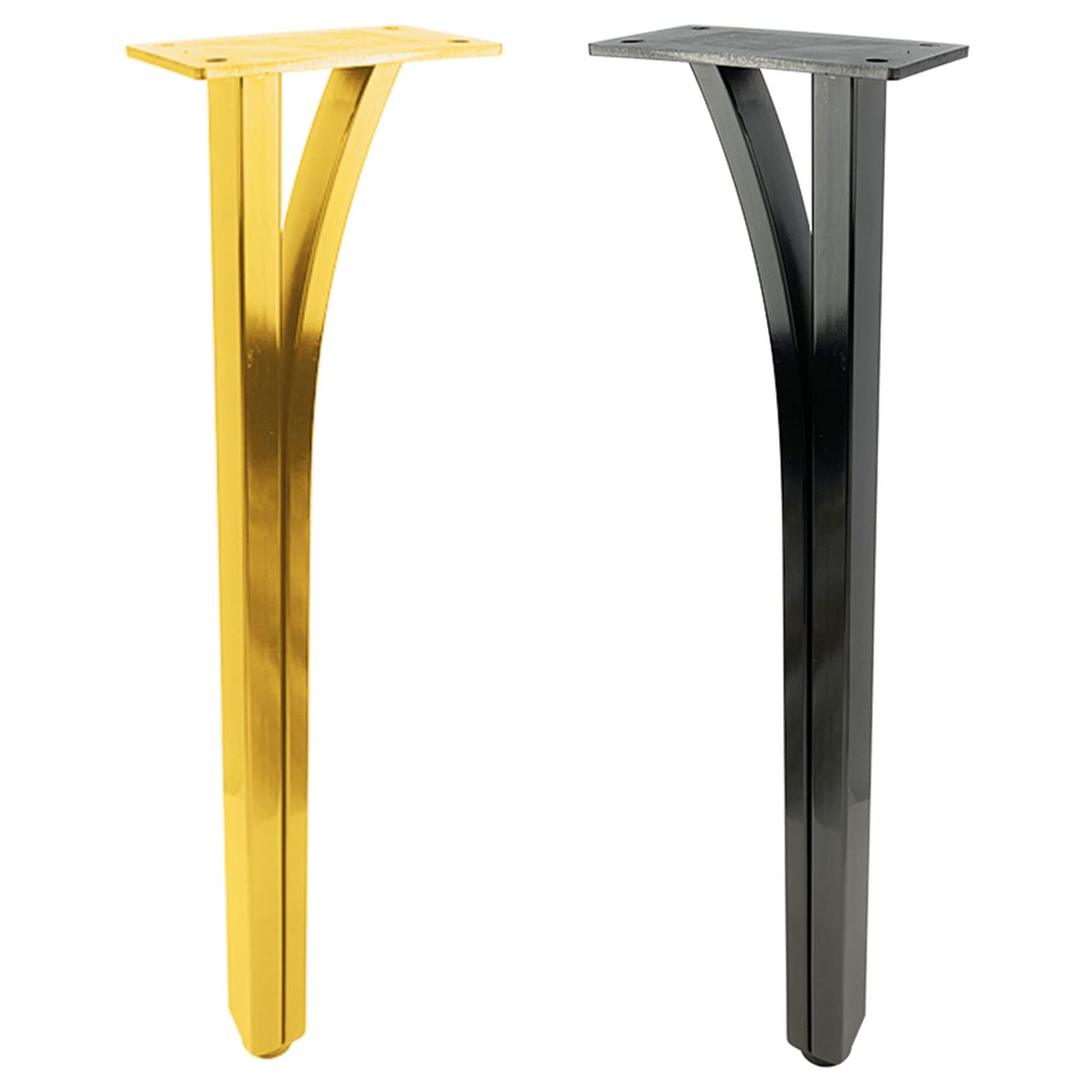 Gambe per mobili Regolabili in Acciaio Inox, Set di 4 Gambe per Tavolo in Metallo, Piedini di Supporto per mobili da Cucina Dorati con Viti, 70 cm (27,6 Pollici)