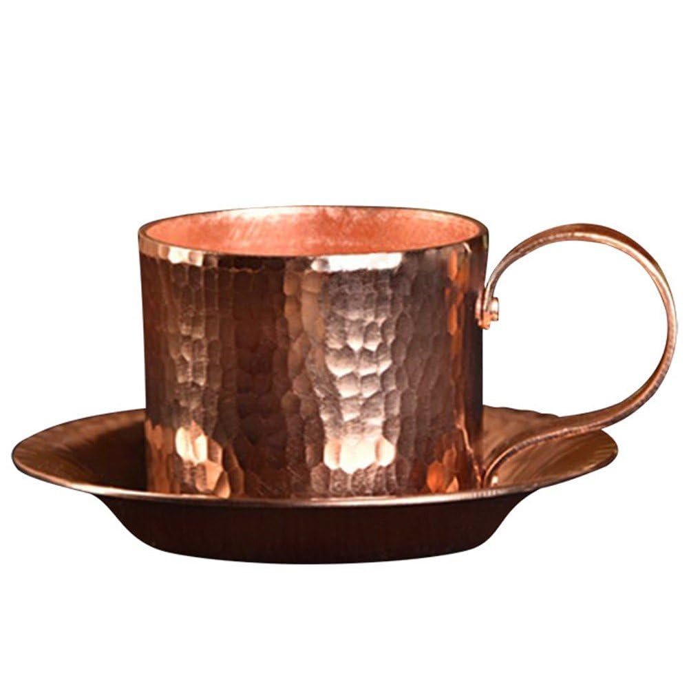 Tazas moscow mule de acero inoxidable bañadas en cobre con platillos hechos a mano artesanales