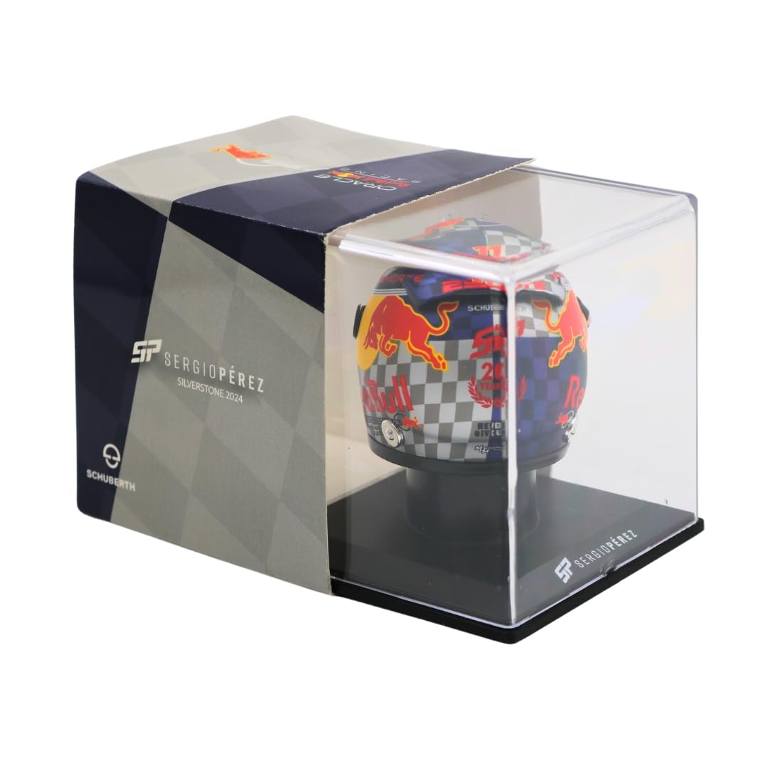 SCHUBERTH Sergio Pérez Miniaturhelm 1:4 – Formel 1 Silverstone GP 2024 – Sammlerstück