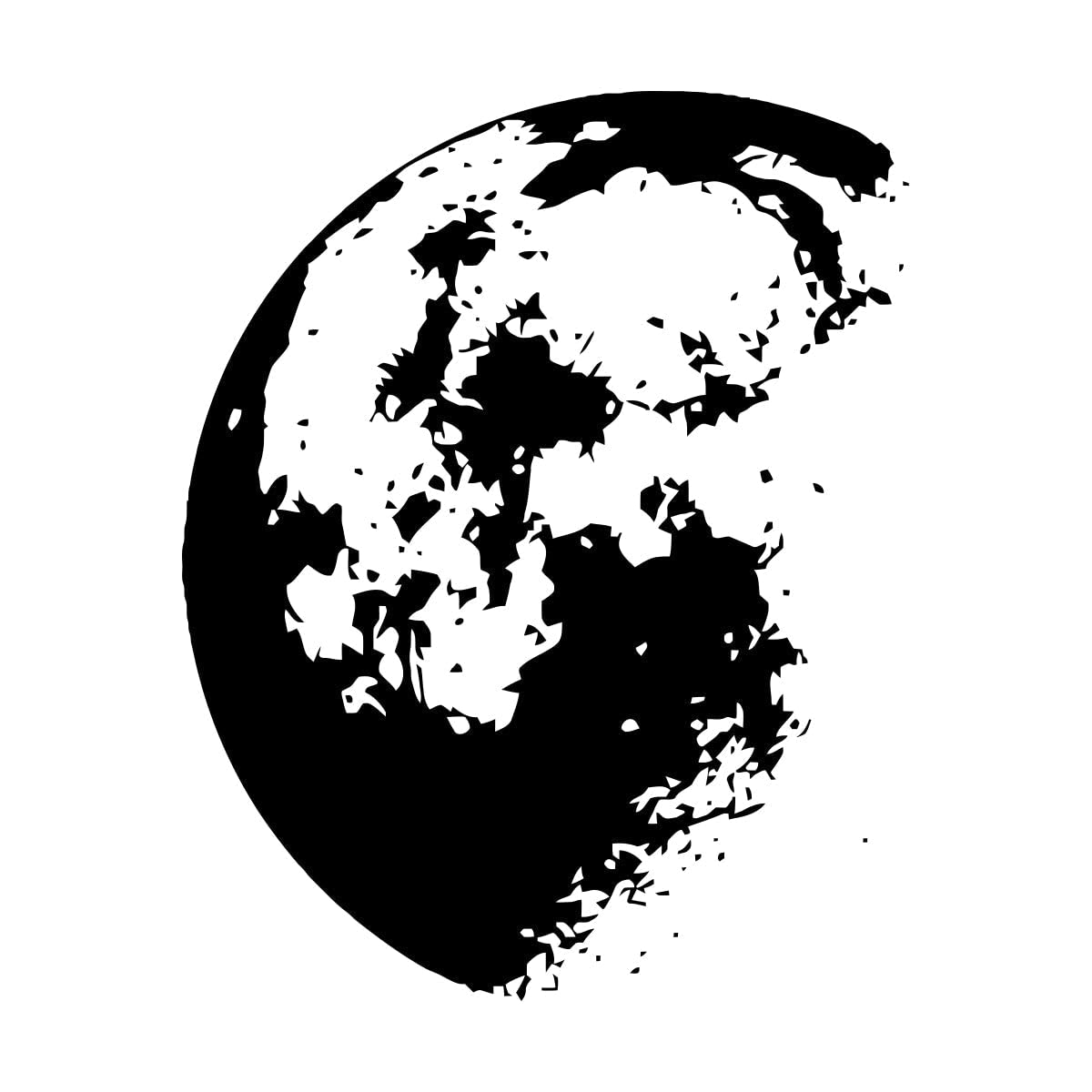 Outdoor Space Moon Wall Sticker Home Decor Modern Vinyl Wall Decal Home Decoration Mural Art for Kids Nursery Bedrom Extra Large - 75x97cm — image 1