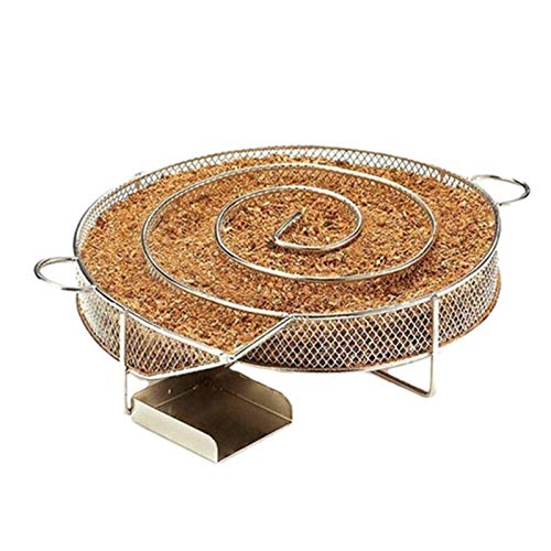 Rund Rauchgenerator Edelstahl Kaltraucherzeuger Mit Griffen Zum Kaltrauchgenerator Für Kugelgrill Smoker Und Räucherofen (Mehrweg)