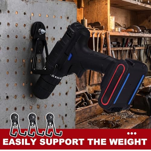 Image of Landhoow 30 Pcs Large Magnetic Hooks Heavy Duty Garage Magnet Hooks Strong Storage Utility Magnetic Hangers with Anti Slip Rubber Coating for Indoor and Outdoor Hanging (Black)