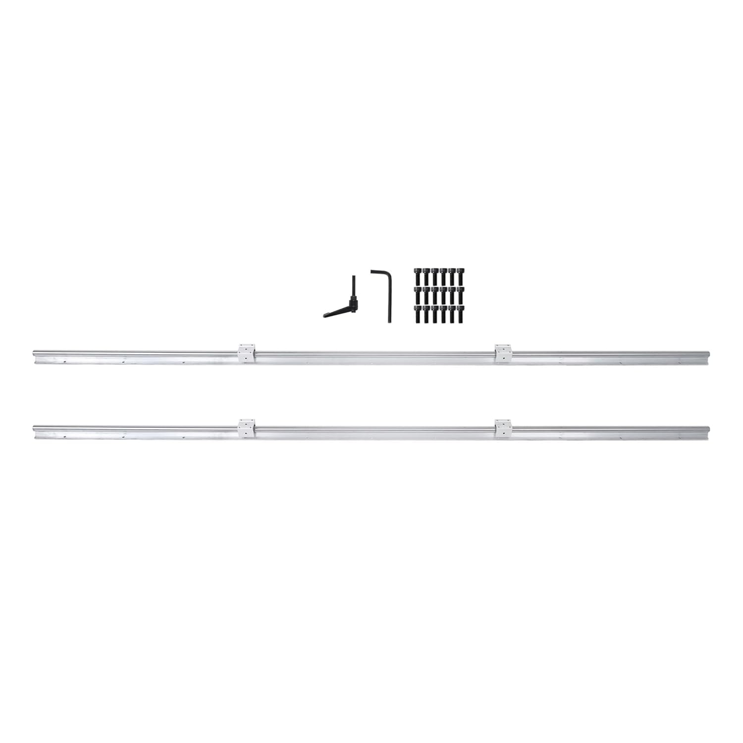 Heavy-Duty SBR20 Rail Kit 2200mm Linear Shafts and 4 SBR20UU Blocks for CNC Machines