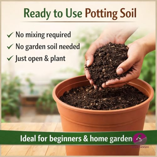 Image of Divayanshi Premium Potting Soil Mix for Plants & Gardening | Ready-to-Use Nutrient-Rich Soil for Indoor & Outdoor Pots | Ideal for Flowers, Vegetables & Home Garden-15kg