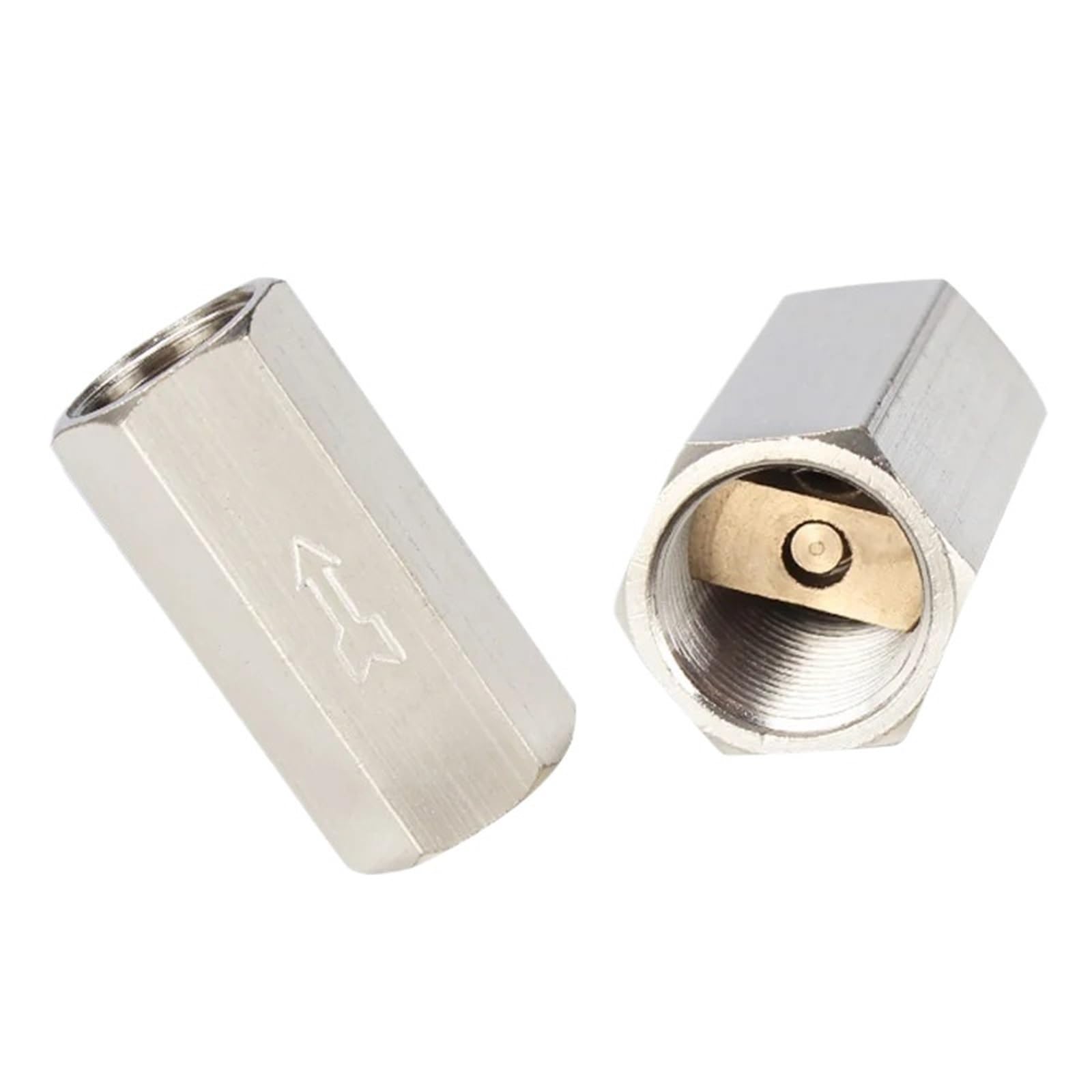 1 valvola di ritegno pneumatica da 1/8", 1/4", 3/8", 1/2", in ottone, valvola di non ritorno per aria, acqua, olio, gas (1-2)