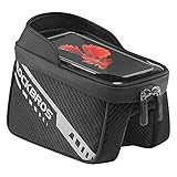ROCKBROSフレームバッグ トップチューブバッグ 自転車 スマホホルダー一体型安定力 7.5インチ対応 大型機も楽 TPU高感度タッチスクリーン 反射効果