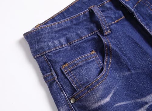 Homllyer Men's Ripped Jeans Stretch Skinny Jeans for Men,Slim Fit Denim Pants4