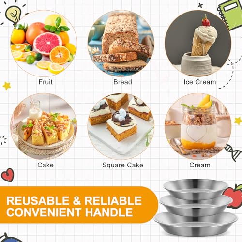Tobeelec AM554057_1_DB4YJ9WJ 3 Pcs Stainless Steel Pie Pan Set thumb #4