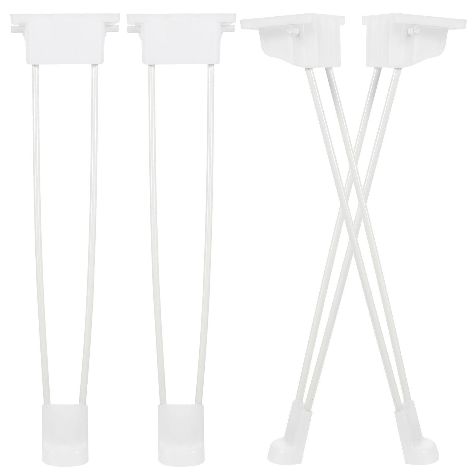 Pieds de table pliables robustes en fer blanc Yardenfun au style minimaliste