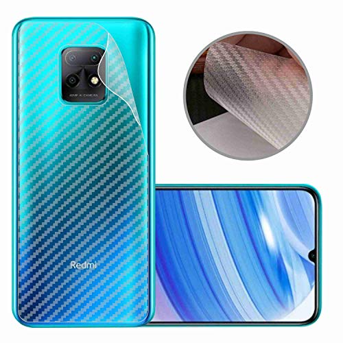 Image of Compatible with Redmi 10X Back Screen Protective Film Carbon Fiber Skin Transparent Screen Guard Sticker