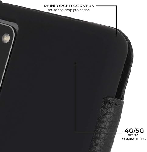 Miniatura 2 de Case-Mate - Funda de piel para Samsung Galaxy S20+ S20 Plus - Compatible con 5G - Capacidad para 4 tarjetas + dinero en efectivo - Cuero negro