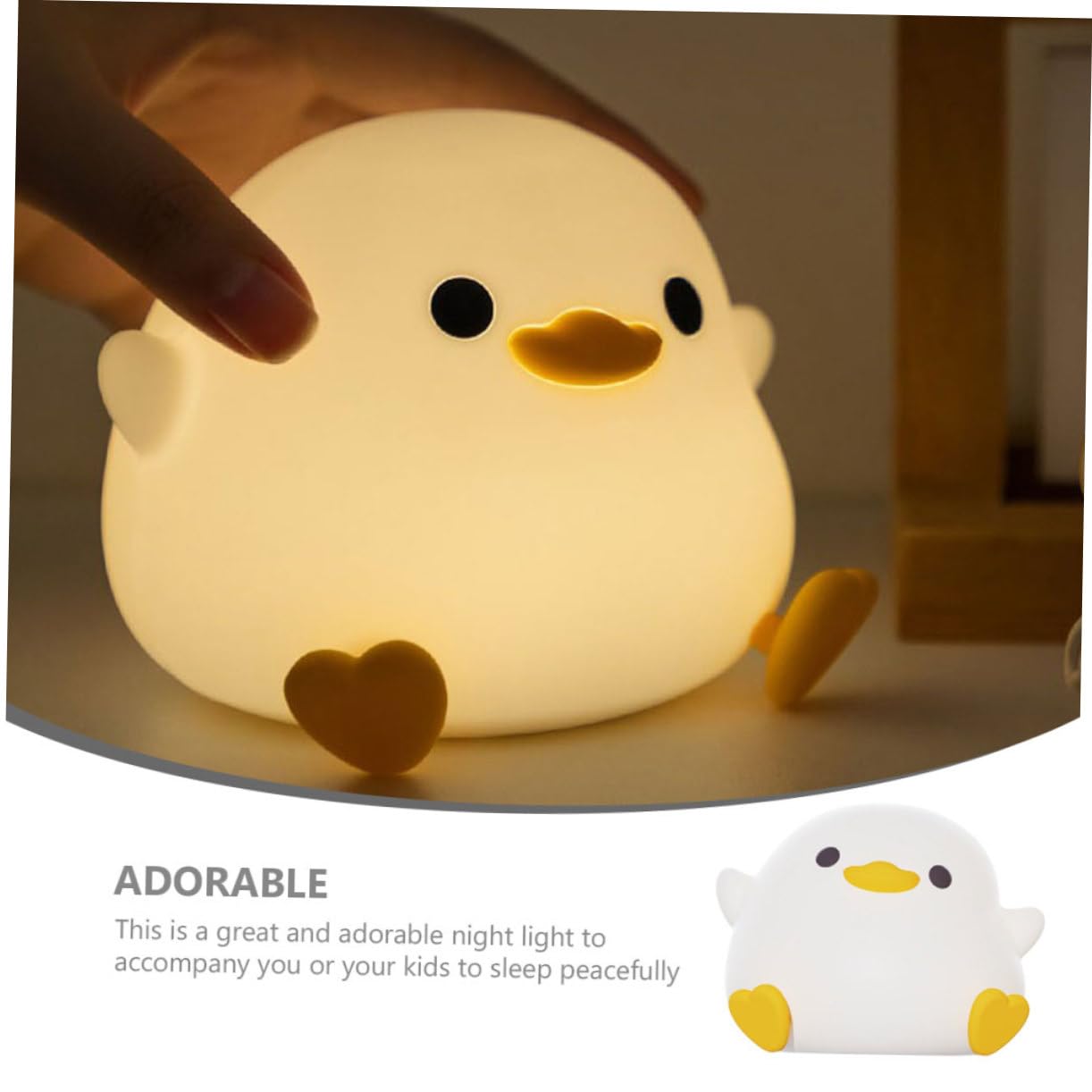 Veilleuse en Silicone Dessin Animé Rechargeable 800mah Douce