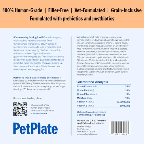 PetPlate FreshBaked Dry Canine Meals Grain-Inclusive | Human Grade Canine Kibble | Vet Designed and Formulated with Prebiotics and Postbiotics | No Fillers or by-Merchandise | 2lbs (Beef) PetPlate FreshBaked Dry Canine Meals Grain-Inclusive | Human Grade Canine Kibble | Vet Designed and Formulated with Prebiotics and Postbiotics | No Fillers or by-Merchandise | 2lbs (Beef)