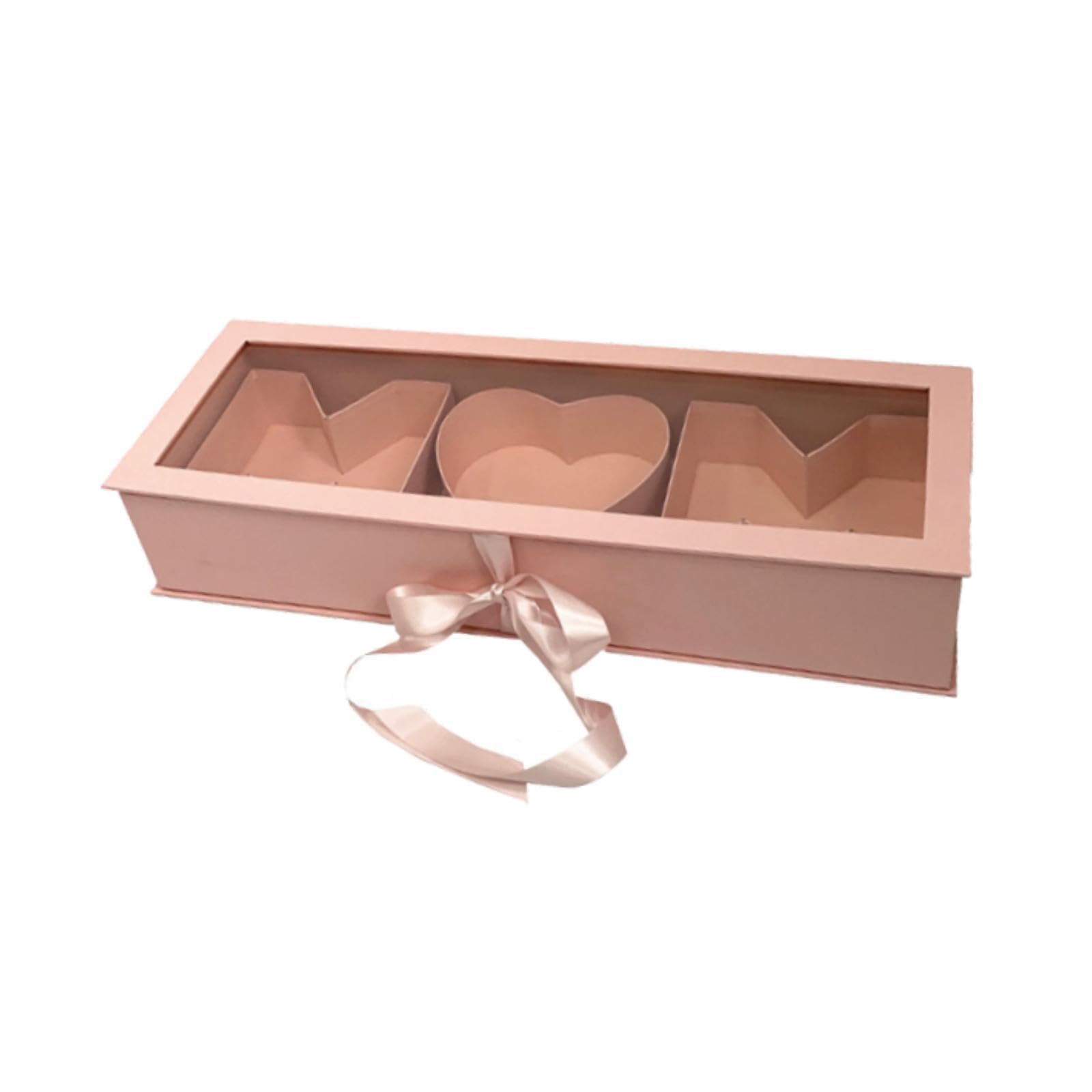 REGALO MAMMA Contenitore per Rifiuti Floreali con Coperchio, Leggero, Multiuso, Sottovuoto, 56x20x10,4 Cm, Rosa