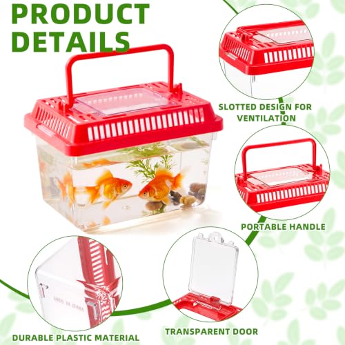 Image of LemonRoad 15 Pcs Plastic Reptile Terrariums,Classic,7x4.3x4.3 Inch