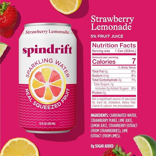 Image of Spindrift Strawberry Lemonade Can 12 Ounce (Pack of 24)