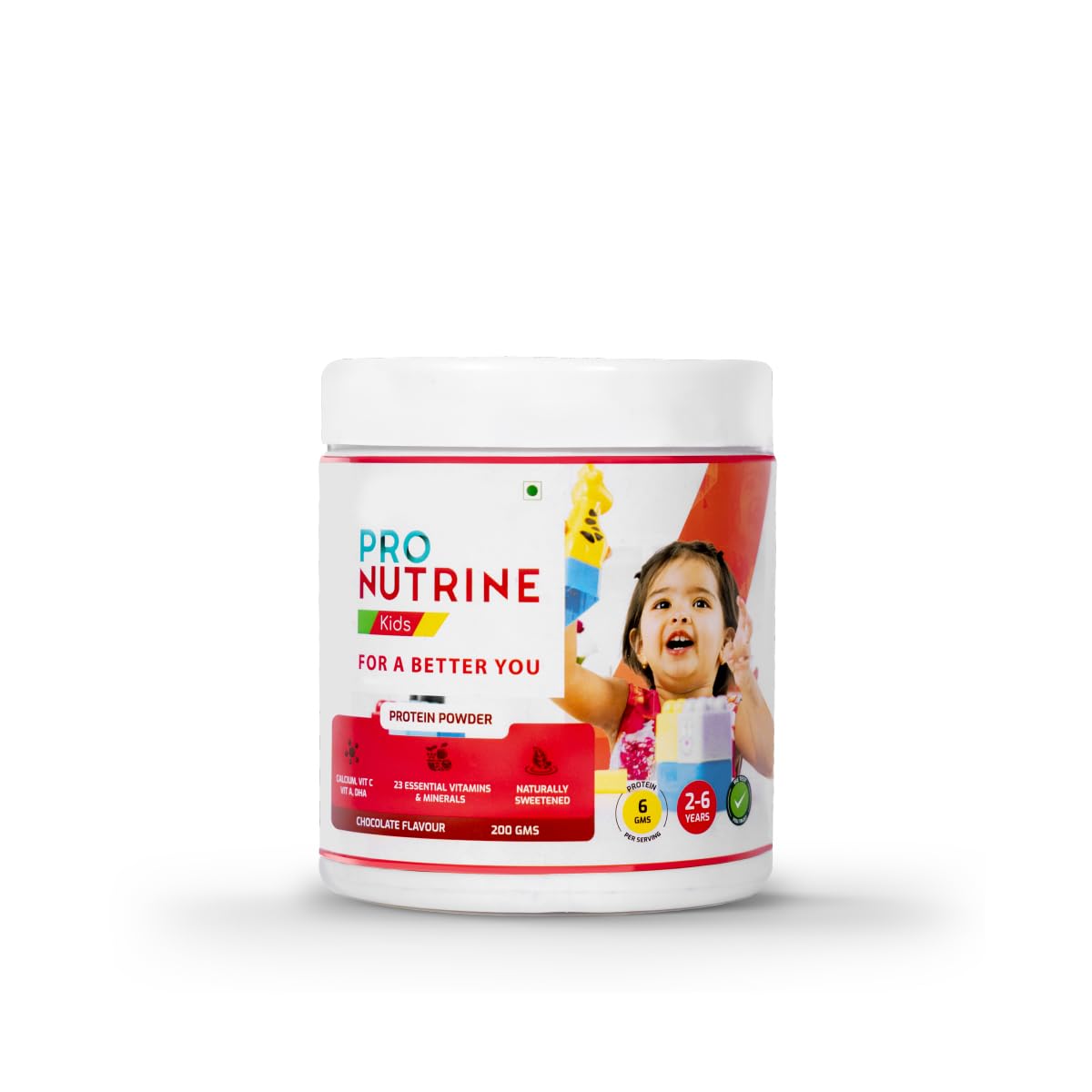 PRO NUTRINE Chocolate Protein Powder for Kids 2-6 Years 200g | Plant-Based Protein, No Refined Sugar | Daily Nutrition Drink with Calcium, 23 Vitamins & Minerals for Healthy Growth and Better Immunity (B0D73W4LJ6) Amazon Price History, Amazon Price Tracker