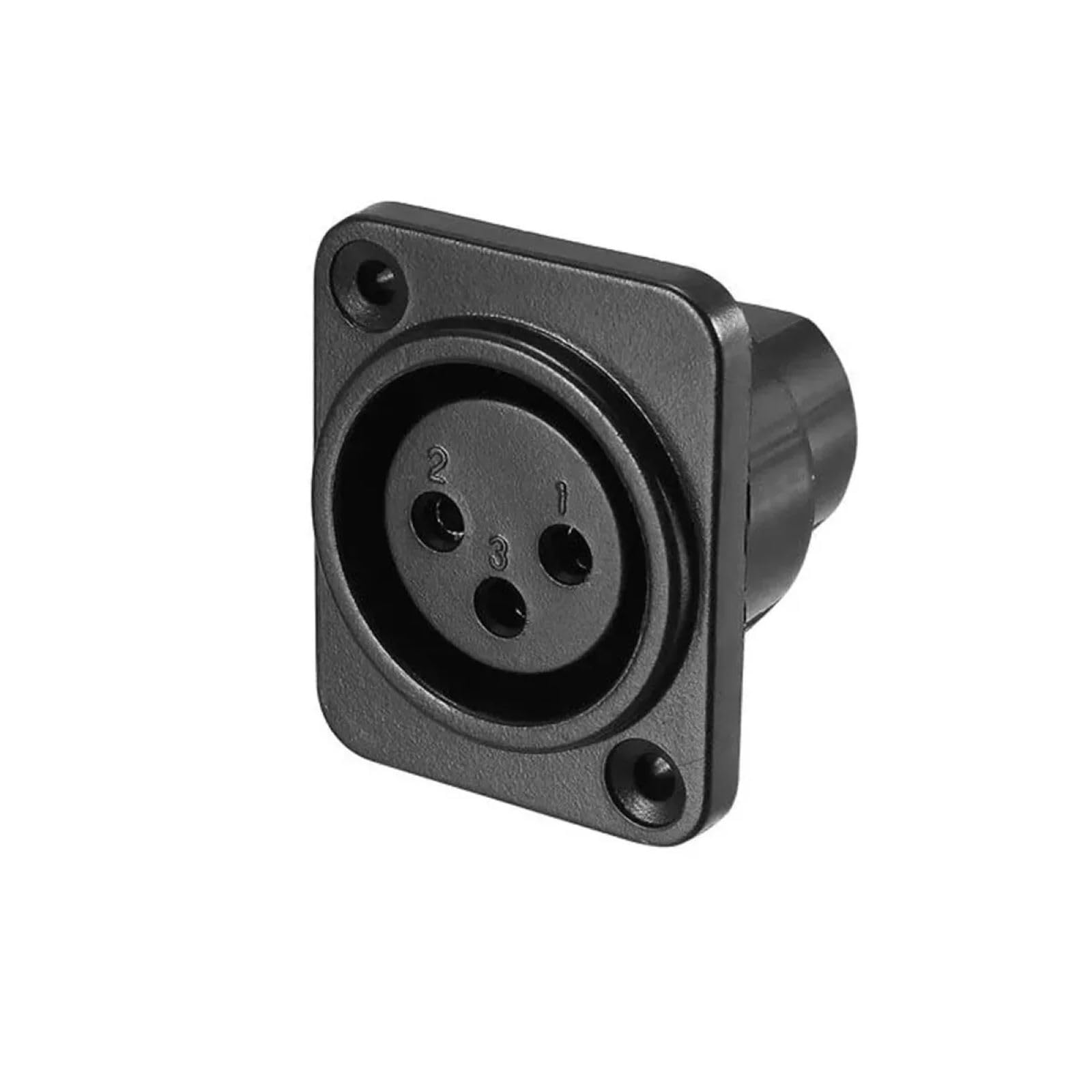 XLR Jack Pannello 3 Pins Nero Maschile & Femmina Microfono - Foto 2