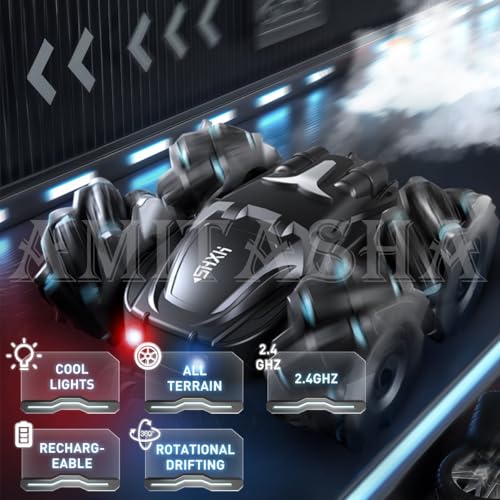 Image of SUPER TOY Dual Sided Remote Control Car for Boys 4x4 Rechargeable 360 Drift Stunt Car for Kids Double Side 4WD High-Speed Climbing Vehicle RC Cars