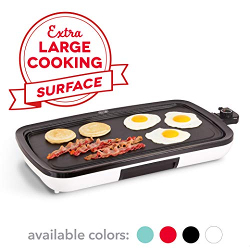 DASH DEG200GBWH01 Everyday Nonstick Electric Griddle for Pancakes, Burgers, Quesadillas, Eggs & other