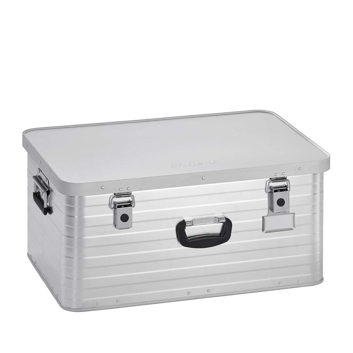 Enders ® SET de 2 Caisse en aluminium | XL 80 l et XXL 130 l | + 2 lots de Cadenas | Malle metallique | Boite de rangement en metal | Cantine en Alu | Boîte à outils métallique complete | Boites