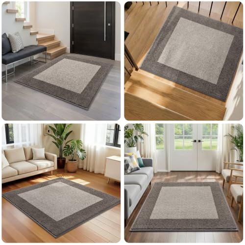 Image of Washable Area Rug 36 inch x 36 inch, Non Slip Kitchen Rug for Floor, Absorbent Entrance Rug for Dining Room, Bedroom, Living Room (Roll Packing)