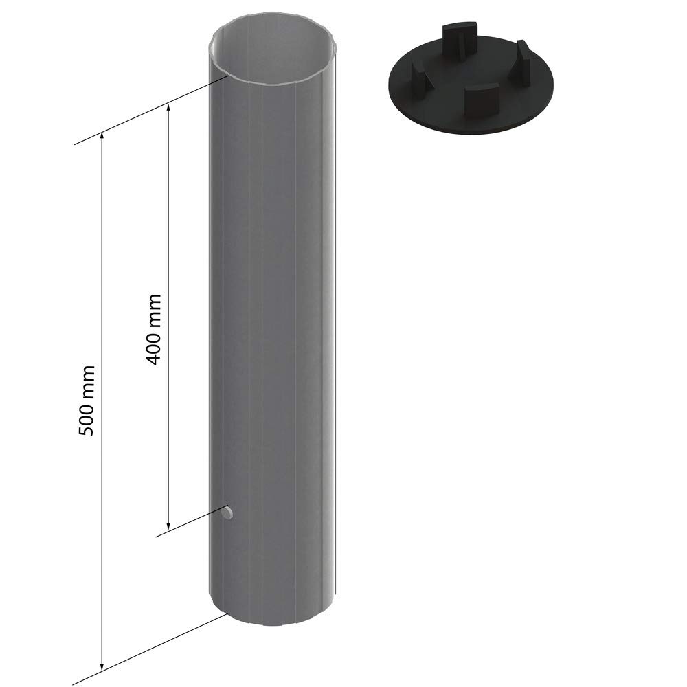 Jeu de 2 fourreaux Aluminium pour poteaux de Volley Ø 90mm