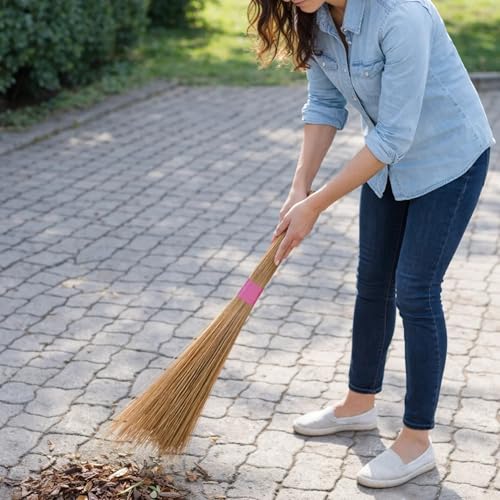 Image of PlantaZee Coconut Fiber Broomstick for Wet Floor, Garden, Outdoor Cleaning Brooms Pack of 3