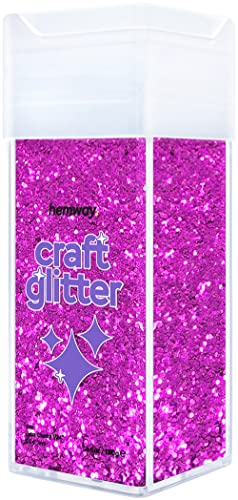 Hemway Glitter Shaker Rose Pink 130g Extra Chunky, Craft Glitter Shaker for Resin & Epoxy Crafts, Christmas Art Supplies