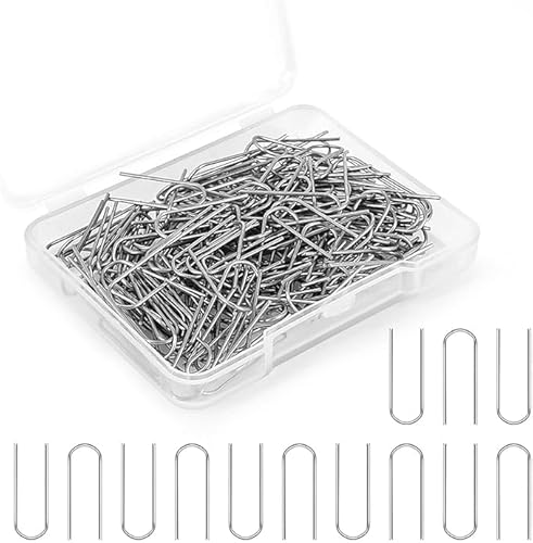 0.25インチのニッケルクロム合金Uハンガーフック100個 収納ボックス付き - 高温ニクロムワイヤージャンプリング | セラミックオーナメント用ニクロムワイヤージャンプリング