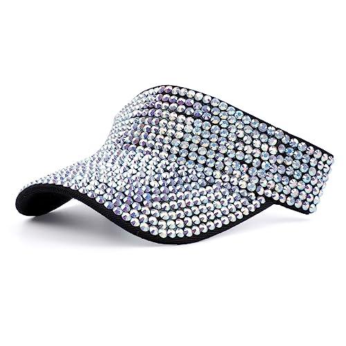 Shiny Rhinestone Sport Sun Visor Hat Adjustable Summer Cap For Women Men Golf Tennis Cycling Running Jogging #TOP18