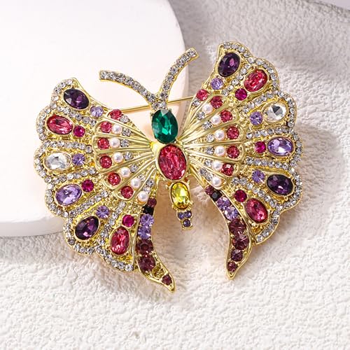 Image of Insect Animal Brooch Pin for Women Rhinestone Lapel Pins Vintage Brooches for Costume Accessories