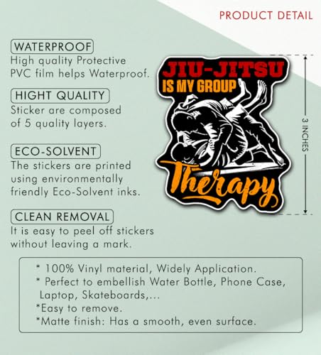 Image of (Set of 13) Jiu Jitsu Sticker Tap Snap Or Nap, Slap Bump Roll Vinyl Decal Gift Weather-Resistant Stickers for Water Bottles Laptop Window Car 3 Inches