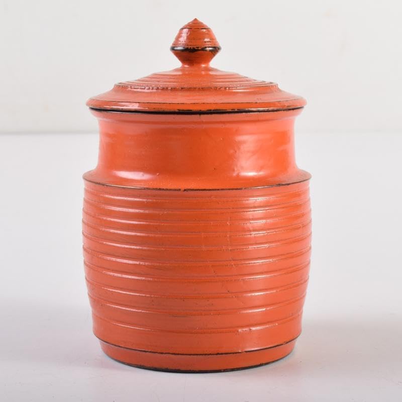 茶道具　根來塗　蓋物　茶入　在銘　共箱　V　7140 茶道具 根來塗 蓋物 茶入 在銘 共箱 V 7140 茶道具 根來塗