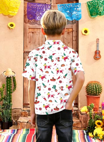 Image of BesserBay Unisex Kids 4th of July Shirt Girls Boys Patriotic Button Down Shirt American Flag Top 4-14 Years