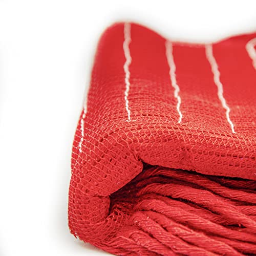 String Mop Head Looped-End String Wet Mop Head Refill Replacement Heavy Duty Cotton Commercial Industrial Grade Floor Cleaning Mop Refill Removable Washable Head (Red, 1) #TOP3